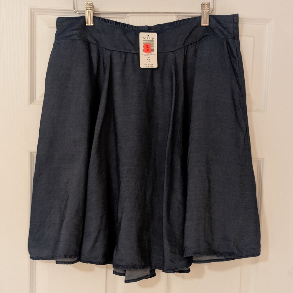 NWT Torrid Dark Blue Skater Skirt M/L 10